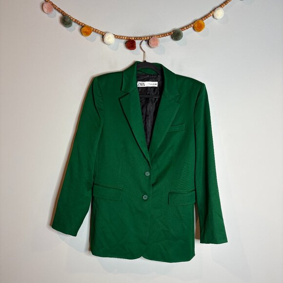 ZARA Fitted Blazer Apple Green Blogger Fav - Picture 2 of 6